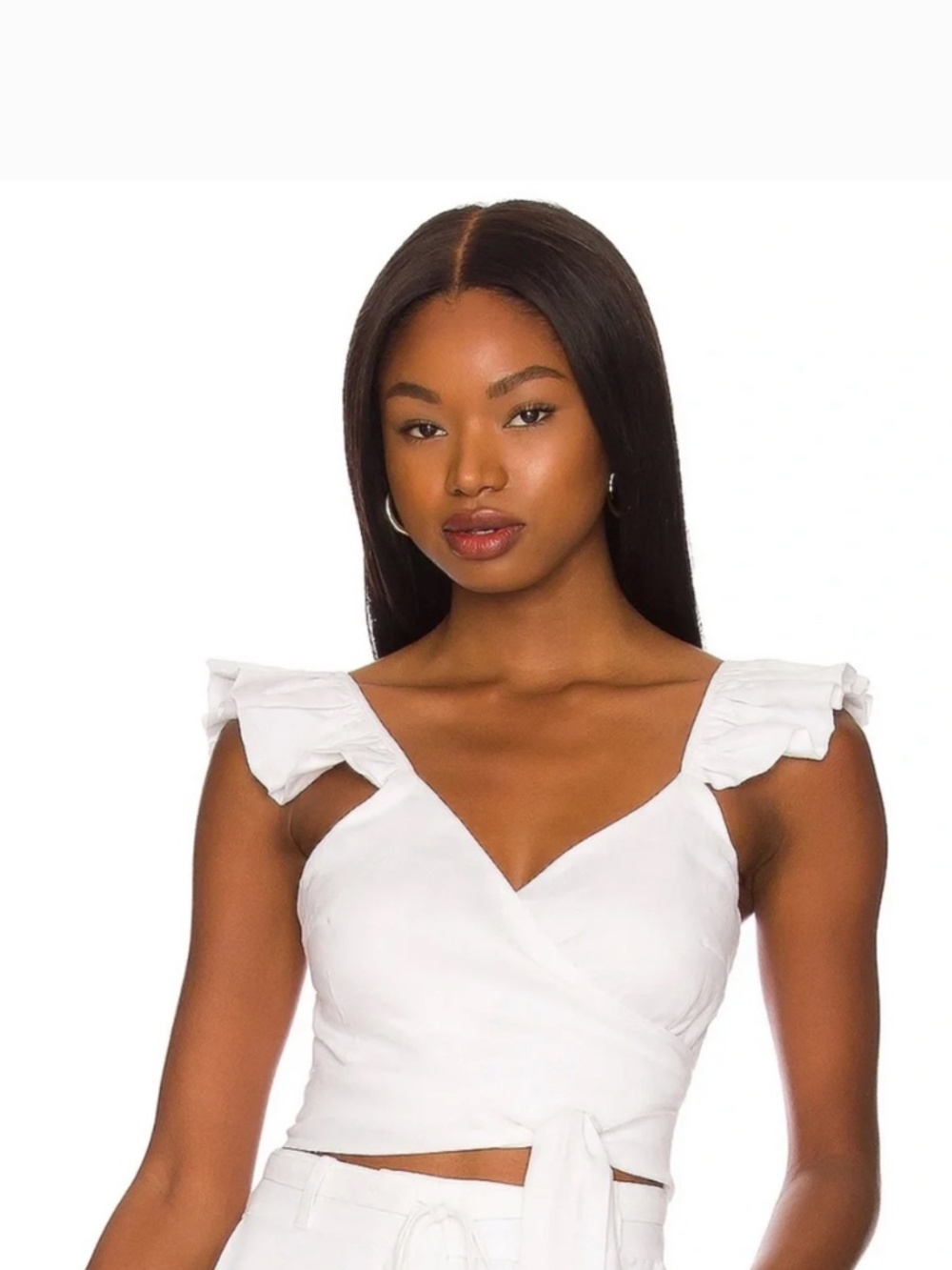 Karina Grimaldi Kai Linen Wrap Top | Size: M